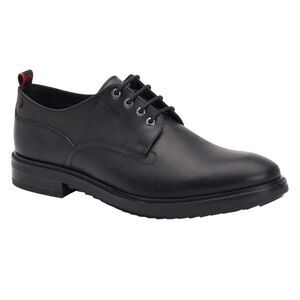 Base London Mens Memphis Leather Derby Shoes / Black